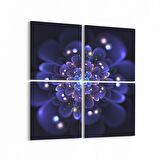 Olla 10368K4 Abstract Görsel Kare 4'lü Kanvas Tablo (Ölçü: 65X65)