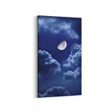 Olla 14655DD Gece Gökyüzü Görseli Dikey Dar Kanvas Tablo (Ölçü: 30X60)