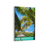 Olla 16475D Kumsal / Sahil Görseli Dikey Kanvas Tablo (Ölçü: 70X105)