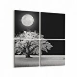 Olla 14475K4 Doğa / Manzara Görseli Kare 4'lü Kanvas Tablo (Ölçü: 125X125)