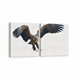 Olla 12502K2Y Hayvanlar Alemi Görseli Kare 2'li Yatay Kanvas Tablo (Ölçü: 145X70)