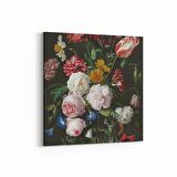 Olla 11765K Çiçek Görseli Kare Kanvas Tablo (Ölçü: 25X25)