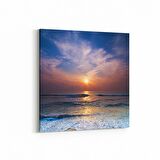 Olla 16093K Günbatımı Görseli Kare Kanvas Tablo (Ölçü: 25X25)