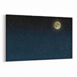 Olla 14763Y Gece Gökyüzü Görseli Yatay Kanvas Tablo (Ölçü: 150X100)