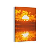 Olla 15944D Günbatımı Görseli Dikey Kanvas Tablo (Ölçü: 100X150)