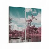 Olla 14523K4 Doğa / Manzara Görseli Kare 4'lü Kanvas Tablo (Ölçü: 145X145)