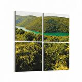 Olla 13698K4 Doğa / Manzara Görseli Kare 4'lü Kanvas Tablo (Ölçü: 145X145)