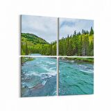 Olla 13482K4 Doğa / Manzara Görseli Kare 4'lü Kanvas Tablo (Ölçü: 145X145)