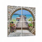 Olla 13950K4 Doğa / Manzara Görseli Kare 4'lü Kanvas Tablo (Ölçü: 65X65)