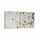 Olla 10958K2Y Ağaç Görseli Kare 2'li Yatay Kanvas Tablo (Ölçü: 125X60)