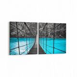 Olla 13700K2Y Doğa / Manzara Görseli Kare 2'li Yatay Kanvas Tablo (Ölçü: 145X70)