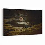 Olla 14815Y Gece Gökyüzü Görseli Yatay Kanvas Tablo (Ölçü: 120X80)