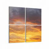 Olla 16090K4 Günbatımı Görseli Kare 4'lü Kanvas Tablo (Ölçü: 65X65)