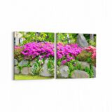 Olla 13213K2Y Doğa / Manzara Görseli Kare 2'li Yatay Kanvas Tablo (Ölçü: 85X40)