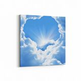 Olla 15764K Gökyüzü Bulut Görseli  Kare Kanvas Tablo (Ölçü: 25X25)