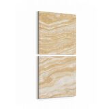 Olla 16645K2D Mermer Desen Görsel Kare 2'li Dikey Kanvas Tablo (Ölçü: 30X65)