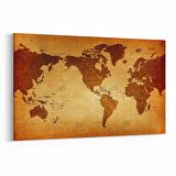 Olla 16167Y Harita Görseli Yatay Kanvas Tablo (Ölçü: 70X50)