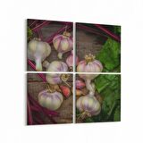 Olla 15287K4 Gıda Görseli Kare 4'lü Kanvas Tablo (Ölçü: 65X65)