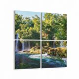 Olla 14001K4 Doğa / Manzara Görseli Kare 4'lü Kanvas Tablo (Ölçü: 145X145)