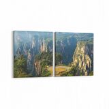 Olla 13620K2Y Doğa / Manzara Görseli Kare 2'li Yatay Kanvas Tablo (Ölçü: 85X40)