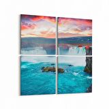 Olla 14275K4 Doğa / Manzara Görseli Kare 4'lü Kanvas Tablo (Ölçü: 145X145)