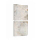 Olla 16663K2D Mermer Desen Görsel Kare 2'li Dikey Kanvas Tablo (Ölçü: 30X65)