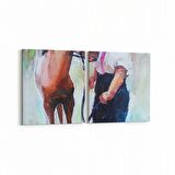 Olla 17771K2D Yağlı Boya Görseli Kare 2'li Dikey Kanvas Tablo (Ölçü: 30X65)