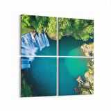 Olla 13182K4 Doğa / Manzara Görseli Kare 4'lü Kanvas Tablo (Ölçü: 145X145)