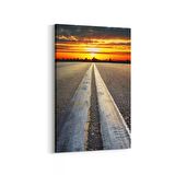 Olla 15964D Günbatımı Görseli Dikey Kanvas Tablo (Ölçü: 100X150)