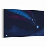 Olla 14777Y Gece Gökyüzü Görseli Yatay Kanvas Tablo (Ölçü: 45X30)