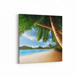 Olla 16375K Kumsal / Sahil Görseli Kare Kanvas Tablo (Ölçü: 30X30)