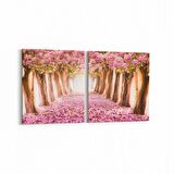 Olla 13515K2Y Doğa / Manzara Görseli Kare 2'li Yatay Kanvas Tablo (Ölçü: 125X60)