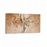 Olla 10002K2Y 3 Boyut Görsel Kare 2'li Yatay Kanvas Tablo (Ölçü: 85X40)