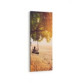 Olla 16029DI Günbatımı Görseli Dikey İnce Kanvas Tablo (Ölçü: 30X90)