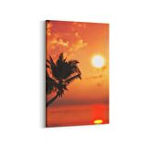 Olla 15947D Günbatımı Görseli Dikey Kanvas Tablo (Ölçü: 60X90)