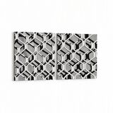 Olla 10038K2Y Abstract 3 Boyut Görsel Kare 2'li Yatay Kanvas Tablo (Ölçü: 145X70)