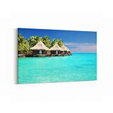 Olla 16637Y Kumsal / Sahil Görseli Yatay Kanvas Tablo (Ölçü: 70X50)