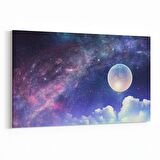 Olla 14866Y Gece Gökyüzü Görseli Yatay Kanvas Tablo (Ölçü: 90X60)