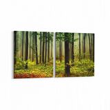 Olla 13271K2Y Doğa / Manzara Görseli Kare 2'li Yatay Kanvas Tablo (Ölçü: 125X60)