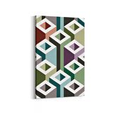 Olla 10017D Abstract 3 Boyut Görsel Dikey Kanvas Tablo (Ölçü: 60X90)