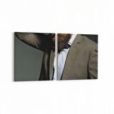 Olla 16792K2Y Model / Manken Görseli 2'li Yatay Kanvas Tablo (Ölçü: 85X40)