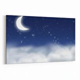 Olla 14691Y Gece Gökyüzü Görseli Yatay Kanvas Tablo (Ölçü: 120X80)