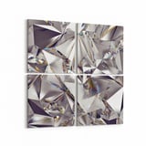 Olla 10091K4 Abstract Görsel Kare 4'lü Kanvas Tablo (Ölçü: 145X145)