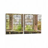 Olla 14246K2Y Doğa / Manzara Görseli Kare 2'li Yatay Kanvas Tablo (Ölçü: 145X70)