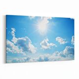 Olla 15750Y Gökyüzü Bulut Görseli  Yatay Kanvas Tablo (Ölçü: 150X100)