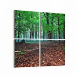 Olla 13501K4 Doğa / Manzara Görseli Kare 4'lü Kanvas Tablo (Ölçü: 65X65)