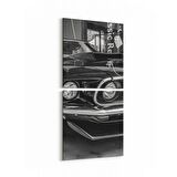 Olla 12271K2D Araç Görseli Kare 2'li Dikey Kanvas Tablo (Ölçü: 30X65)