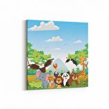 Olla 12706K Çocuk Odası Görseli Kare Kanvas Tablo (Ölçü: 30X30)