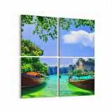 Olla 13800K4 Doğa / Manzara Görseli Kare 4'lü Kanvas Tablo (Ölçü: 105X105)
