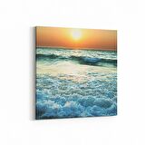 Olla 15976K Günbatımı Görseli Kare Kanvas Tablo (Ölçü: 25X25)